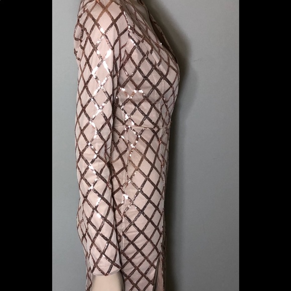 Rose Gold Sequin Dress - Picture 2 of 3